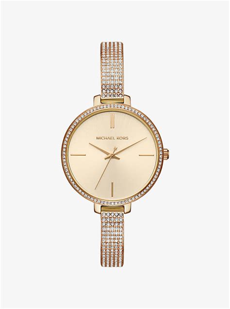 michael kors mini jaryn pavé gold-tone watch|16 best watches for women, from Michael Kors to Gucci and .